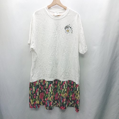 ◇ ⊂ ScoLar スカラー 半袖 ロング ワンピース サイズM ホワイト系 レディース E 【中古】