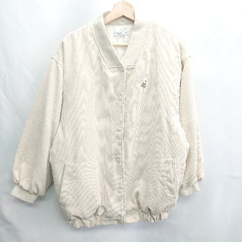 ◇ ⊇ classicalelf クラシカルエルフ コーデュロイ 中綿 長袖 ジャケット サイズM アイボリー レディース E 【中古】