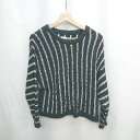 ◇ ⊇ BILLABONG ビラボン ストライプ柄 長袖 ニット セーター サイズM ブラック ホワイト レディース E 【中古】(4)