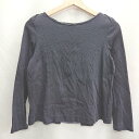 ◇ Θ green label relaxing UNITED ARROWS バック切替 長袖 カットソー サイズ表記なし ネイビー レディース E 【中古】(4)