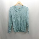 ◇ ⊇ BANANA REPUBLIC バナナリパブリック Vネック 長袖 カットソー サイズL ブルー レディース E 【中古】(4)