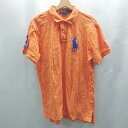 ◇ ⊂ POLO RALPH LAUREN ポロラルフローレン ビッグポニー 半袖 ポロシャツ サイズL オレンジ メンズ E 【中古】(4)