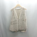 ◇ ⊇ AMERICAN HOLIC アメリカン ホリック ベストジャケット サイズM ベージュ系 レディース E 【中古】