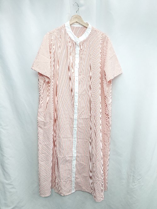 ◇ ⊂ LOWY BY CORNERS ストライプ 長袖 マキシ ワンピース サイズM オレンジ系 レディース E 【中古】