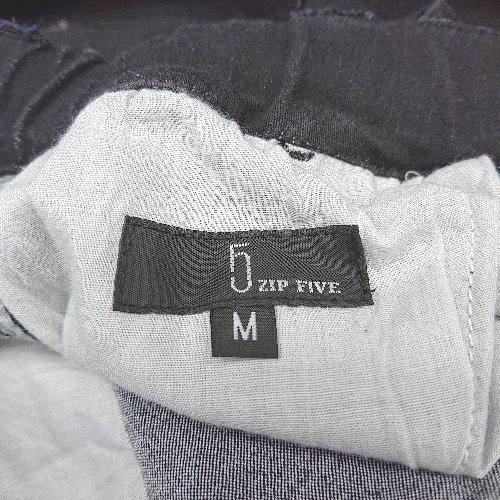 ◇ Θ ZIP FIVE ジップファイブ ストレートパンツ サイズM ブラック系 メンズ E 【中古】