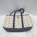 ◇ Θ TOMMY HILFIGER トミーヒルフィガー マリン柄 トートバッグ アイボリー系 レディース E 【中古】