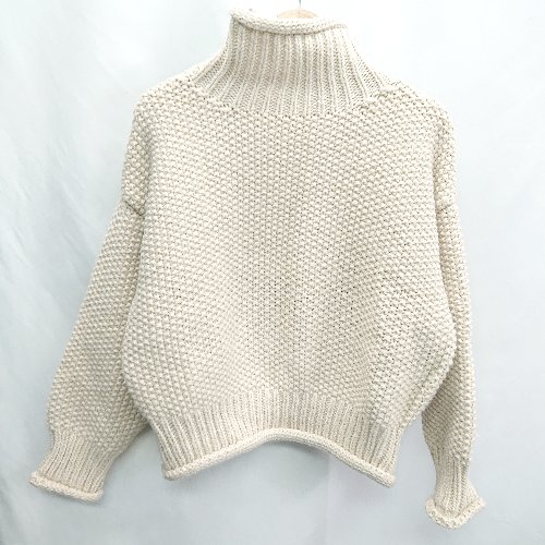 ◇ ⊇ select MOCA セレクト モカ ハイネック 長袖 ニット サイズF アイボリー レディース E 【中古】