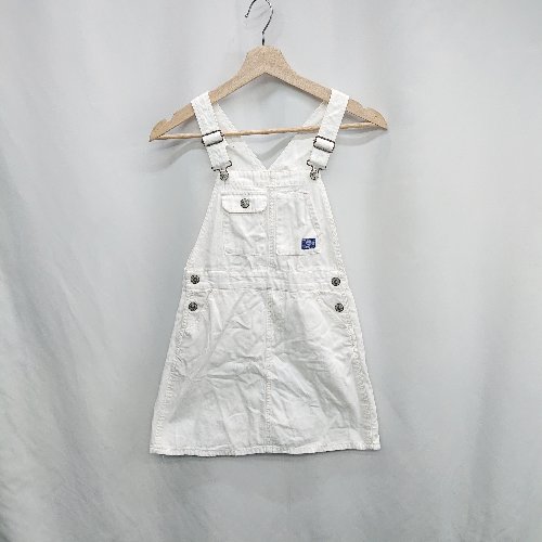 ◇ Θ F.O.KIDS サロペット風 デニム生地 キッズ 膝丈 ワンピース サイズ130 ホワイト系 女の子 E 【中古】 ◇ Θ F.O.KIDS サロペット風 デニム生地 キッズ 膝丈 ワンピース サイズ130 ホワイト系 女の子 E 【中古】