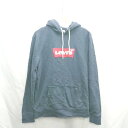 ◇ ⊇ Levi's リーバイス 長袖 パーカ サイズM ネイビー メンズ E 【中古】