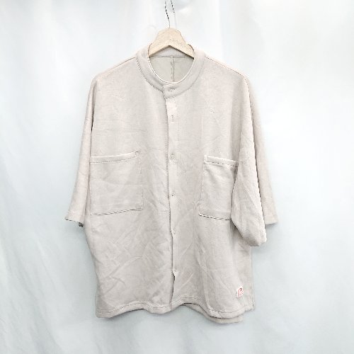 ◇ ⊂ JaVa ジャバ バンドカラー 七分袖 シャツ サイズM ベージュ レディース E 【中古】