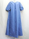 ◇ ⊂ Simplicite シンプリシテェ ギャザー加工 七分袖 ロング丈 ワンピース サイズF ブルー レディース E 【中古】