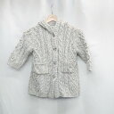 ◇ ⊇ Kaon パールビジュー装飾 キッズ ポンポン装飾 長袖 ニットカーディガン サイズ130 グレー系 女の子 E 【中古】|詳細画像