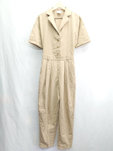 ◇ ⊂ ANDJ アンドジェイ 半袖 オールインワン サイズM ベージュ レディース E 【中古】 ◇ ⊂ ANDJ アンドジェイ 半袖 オールインワン サイズM ベージュ レディース E 【中古】