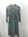 ◇ ⊂ Lace Ladies レースレディース 小花柄 長袖 ロング丈 ワンピース サイズF ブラック系 レディース E 【中古】