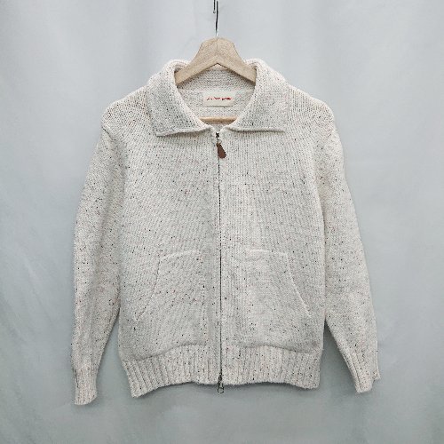 ◇ ⊇ ALLISON BROWN アリソンブラウン 長袖 ニットカーディガン サイズF オフホワイト レディース E 【中古】のサムネイル