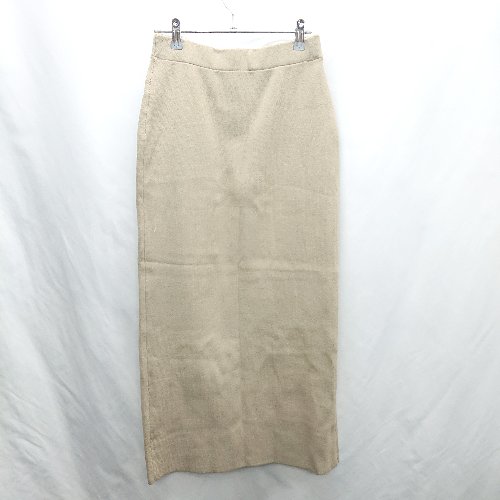 ◇ ⊇ mily bilet ミウィビレット バックファスナー ロング タイト スカート サイズXL ベージュ レディース E 【中古】
