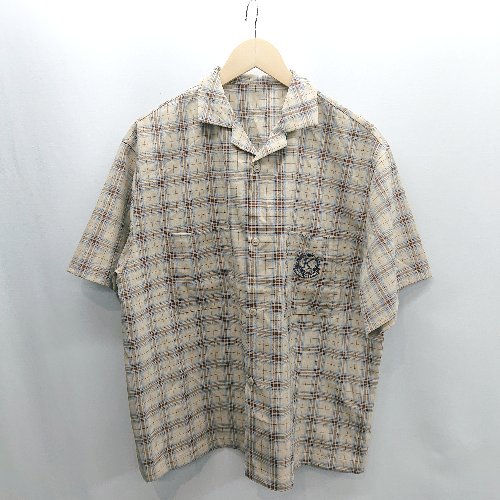 ◇ ⊂ MONO-MART モノマート チェック柄 半袖 シャツ サイズM ブラウン系 メンズ E 【中古】 ◇ ⊂ MONO-MART モノマート チェック柄 半袖 シャツ サイズM ブラウン系 メンズ E 【中古】