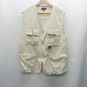 ◇ ⊂ ZIP FIVE ジップファイブ フィッシング ベスト サイズM アイボリー系 メンズ E 【中古】