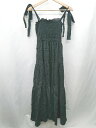 ◇ ⊂ Louere ルエレ 肩ひも調節可能 ロング キャミワンピース サイズM ブラック レディース E 【中古】