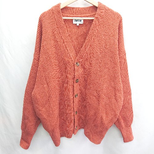 ◇ ⊇ SNAPCLUB 長袖 ニットカーディガン サイズL レンガ レディース E 【中古】
