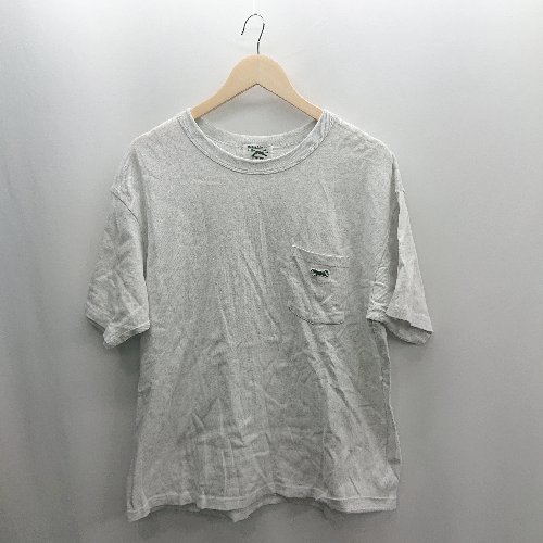 ◇ ⊂ Φ FREAK'S STORE フリークスストア 刺繡ロゴ 半袖 カットソー サイズS オフホワイト系 グレー系 メンズ E 【中古】 ◇ ⊂ Φ FREAK'S STORE フリークスストア 刺繡ロゴ 半袖 カットソー サイズS オフホワイト系 グレー系 メンズ E 【中古】