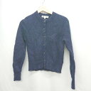 ◇ ⊇ UNIQLO COMPTOIR DES COTONNIERS 長袖 リブニットカーディガン サイズS ネイビー レディース E 【中古】(4)