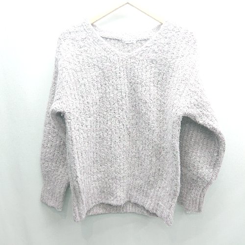 ◇ ⊇ natural couture ナチュラルクチュール Vネック 長袖 ニット セーター サイズF ラベンダー系 レディース E 【中古】 ◇ ⊇ natural couture ナチュラルクチュール Vネック 長袖 ニット セーター サイズF ラベンダー系 レディース E 【中古】