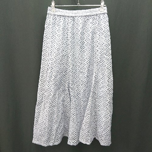 ◇ ⊂ NOSTALGIA アンドドットノスタルジア ウエストゴム ロング丈 フレア スカート サイズM ブルー レディース E 【中古】