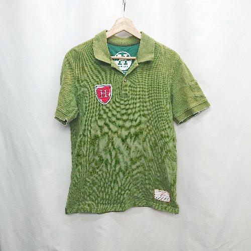 ◇ ⊂ HORN G.M.T ワッペン タグ付き ゴルフ 半袖 ポロシャツ サイズL グリーン系 レディース E 【中古】 ◇ ⊂ HORN G.M.T ワッペン タグ付き ゴルフ 半袖 ポロシャツ サイズL グリーン系 レディース E 【中古】