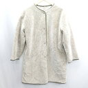 ■ ⊇ AMERICAN HOLIC アメリカン ホリック フェイクムートン 長袖 カラーコート サイズM グレーベージュ レディース E 【中古】