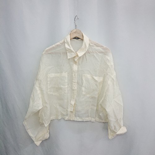 ◇ ⊂Φ w closet ダブルクローゼット シアー 長袖 シャツ サイズF アイボリー レディース E 【中古】 ◇ ⊂Φ w closet ダブルクローゼット シアー 長袖 シャツ サイズF アイボリー レディース E 【中古】