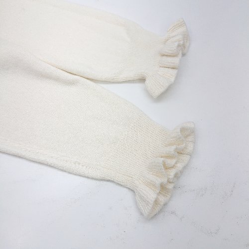 ◇ ⊇ ehka sopo エヘカソポ フリル ハイネック 長袖 ニット サイズF オフホワイト レディース E 【中古】