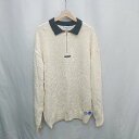 ◇ ⊇ NCAA エヌシーエーエー ハーフジップ 長袖 ニット サイズM クリーム系 レディース メンズ E 【中古】