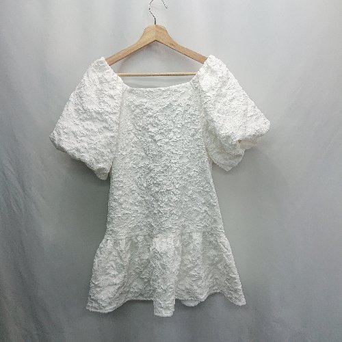 ◇ ⊂ one after another NICE CLAUP リボン バルーンスリーブ 半袖 チュニック サイズF ホワイト レディース E 【中古】 ◇ ⊂ one after another NICE CLAUP リボン バルーンスリーブ 半袖 チュニック サイズF ホワイト レディース E 【中古】