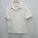 ◇ ⊂ ZARA ザラ リブニット 半袖 ポロシャツ サイズL オフホワイト系 レディース E 【中古】(4)