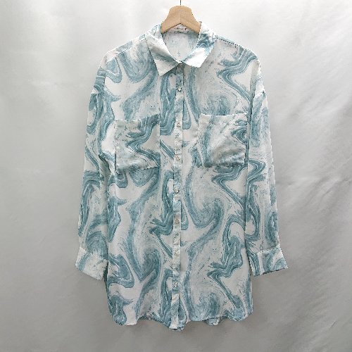 ◇ Θ AS KNOW AS Plus アズノゥアズ タイダイ柄 長袖 シャツ サイズF ブルー系 レディース E 【中古】 ◇ Θ AS KNOW AS Plus アズノゥアズ タイダイ柄 長袖 シャツ サイズF ブルー系 レディース E 【中古】