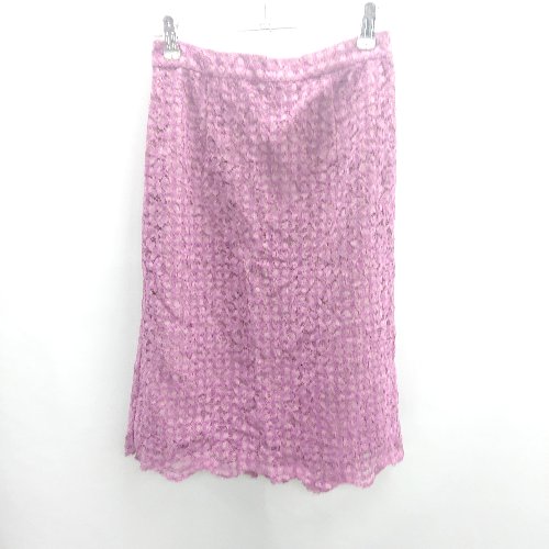 ◇ ⊂ PROPORTION BODY DRESSING レース 膝丈 フレア スカート サイズ3 パープル レディース E 【中古】