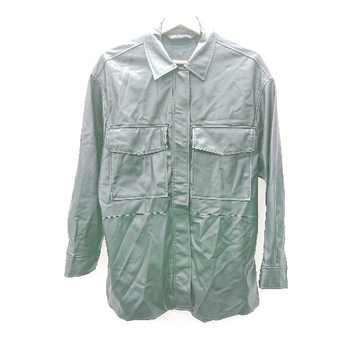 ◇ ⊇ ZARA ザラ 裏起毛 長袖 ライダース サイズM ブラック レディース E 【中古】