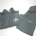 ◇ ⊇ adidas アディダス キッズ 子供服 ジャージ スポーツ セットアップ サイズ120 ブラック 男の子 E 【中古】