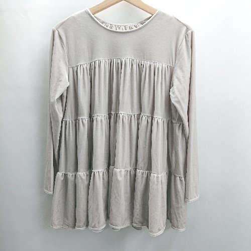 ◇ ⊇ TREFLE トレフル ベロア 長袖 チュニック サイズF グレー レディース E 【中古】 ◇ ⊇ TREFLE トレフル ベロア 長袖 チュニック サイズF グレー レディース E 【中古】