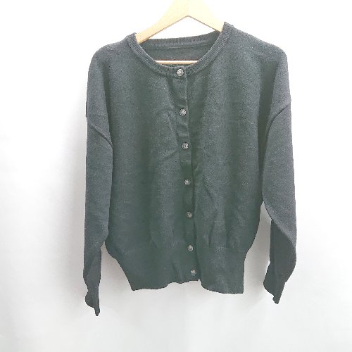 ◇ Θ alma design 長袖 カーディガン サイズ L ブラック レディース E 【中古】