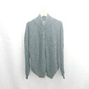 ◇ ⊇ MONO-MART モノマート ダブルジップ 長袖 ニットパーカー サイズL チャコールグレー メンズ レディース E 【中古】