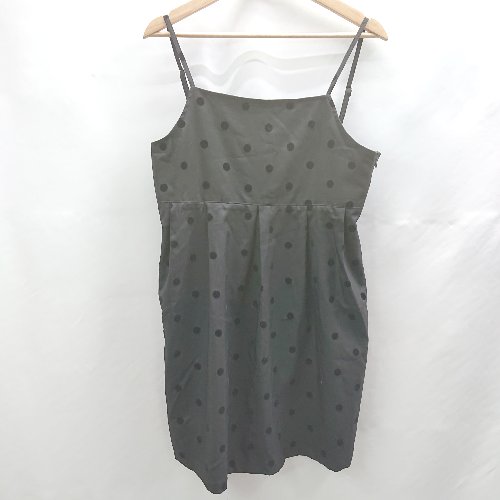◇ ⊂ Jena espace merveilleux ドット 水玉 肩ひも調節可能 チュニック サイズF ブラック レディース E 【中古】