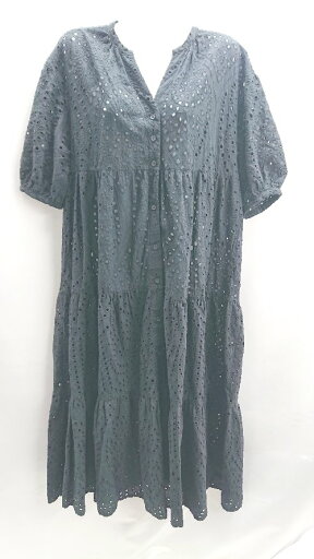 ◇ ⊂ ViS ビス 綿 半袖 ロング ワンピース サイズF ブラック レディース E 【中古】 ◇ ⊂ ViS ビス 綿 半袖 ロング ワンピース サイズF ブラック レディース E 【中古】