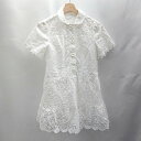 ◇ ⊂ COMME CA FILLE コムサ・フィユ キッズ 子供服 半袖 膝丈 ワンピース サイズ140 ホワイト 女の子 E 【中古】
