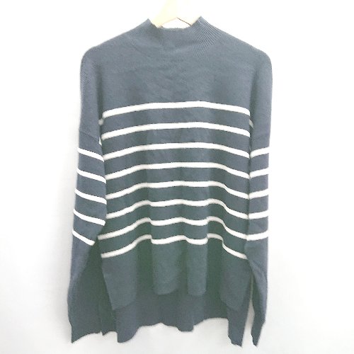 ◇ ⊇ Elura エルーラ ボーダー柄 長袖 ニット サイズL ネイビー レディース E 【中古】 ◇ ⊇ Elura エルーラ ボーダー柄 長袖 ニット サイズL ネイビー レディース E 【中古】