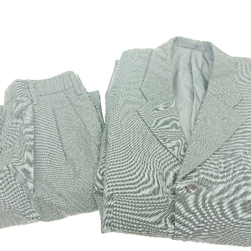 ◇ ⊇ JUNKO KOSHINO ジュンココシノ 背抜き ストライプ S パンツスーツ サイズAS W73 グレー系 メンズ E 【中古】