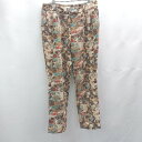 ◇ Θ Sonny Label URBAN RESEARCH 総柄 タック入り ストレートパンツ サイズ38 ブラウン系 レディース E 【中古】
