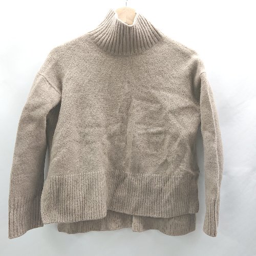 ◇ ⊇ greenlabelrelaxing UNITEDARROWS スリット入り ハイネック 長袖 ニット サイズ表記なし ベージュ系 レディース E 【中古】