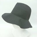 ◇ ⊇ NINE ナイン ウール系 ハット 帽子 ブラック サイズ0 レディース E 【中古】